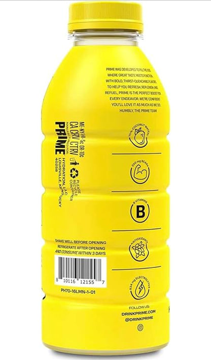 Prime Hydration Yellow Lemonade Drink By KSI & Logan Paul 500ml - US Import