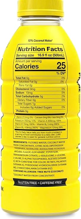 Prime Hydration Yellow Lemonade Drink By KSI & Logan Paul 500ml - US Import