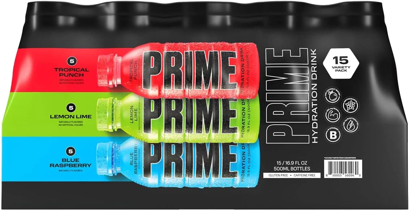 Prime Hydration Drink Variety Pack (16.9 fl. oz, 15 pk.)