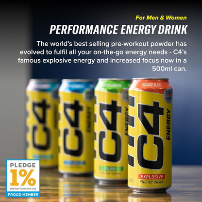 C4 Performance Energy Drinks Cosmic Rainbow 500ml (12 pack) | Sugar Free Energy Drink with 160mg Caffeine, 250mg Betaine, 1050mg Taurine | Low Calorie Fizzy Drinks for On the Go Energy and Focus