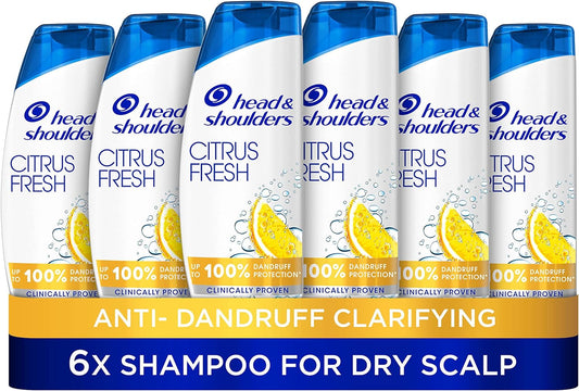 Head & Shoulders Citrus Fresh Shampoo for Greasy Hair, Pack of 6